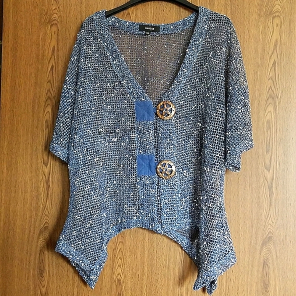 Crochet Cover Up Jacket Top L